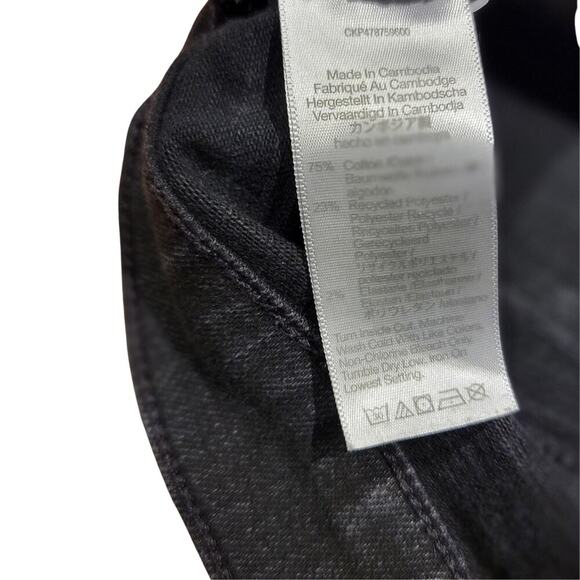 MADEWELL Black Rinse Wash Mid-Rise Kick Out Jeans Womens 26 Polished Casual Y2K - Picture 12 of 16